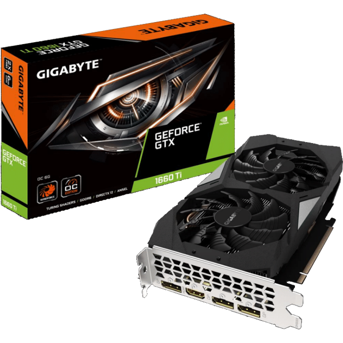 Видеокарта Gigabyte GeForce GTX 1660 Ti 6Gb  (GV-N166TOC-6GD)