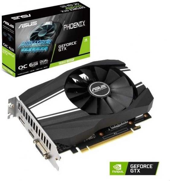 Видеокарта ASUS GeForce GTX 1660 SUPER Phoenix OC 6Gb (PH-GTX1660S-O6G)