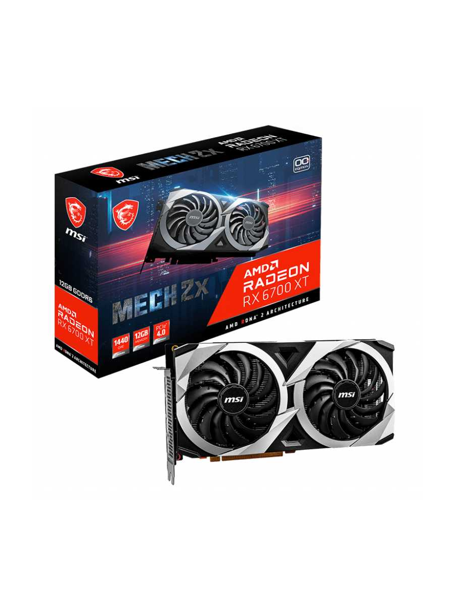 Видеокарта MSI Radeon RX 6700 XT MECH 2X OC 12Gb (RX 6700 XT MECH 2X 12G OC)