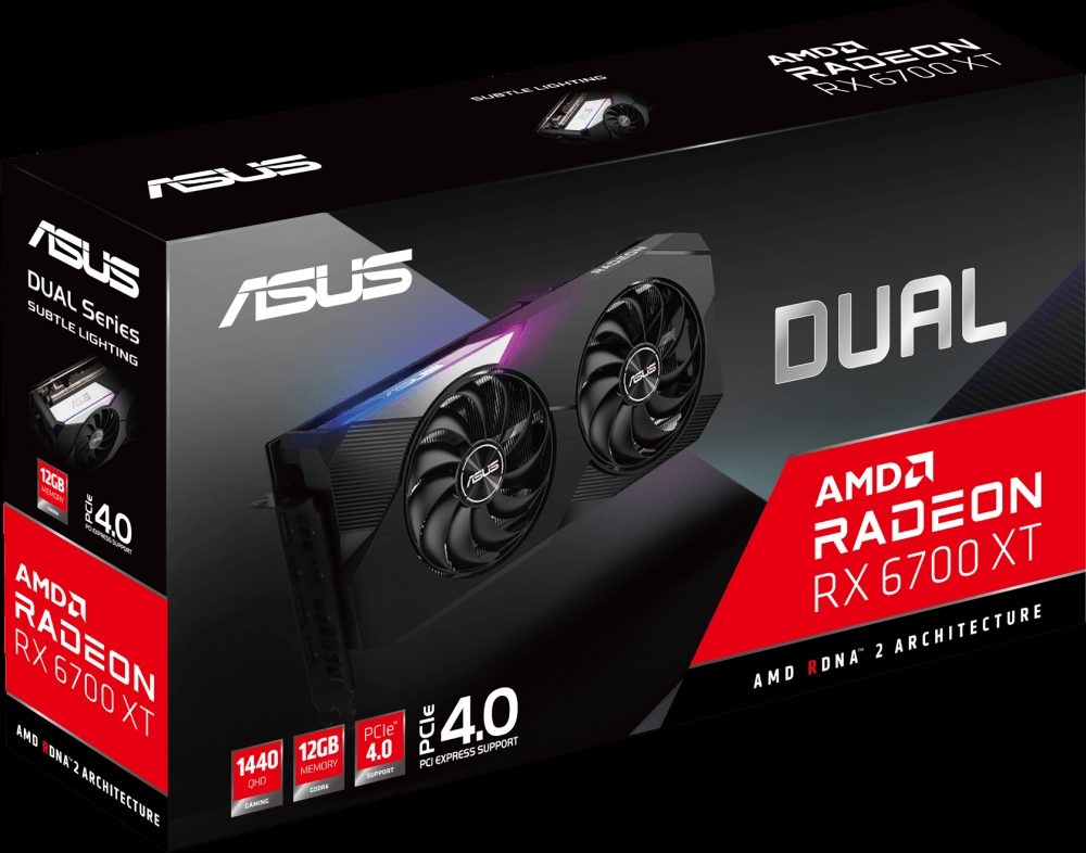 Видеокарта ASUS AMD Radeon RX 6700 XT 12Gb (DUAL-RX6700XT-12G)