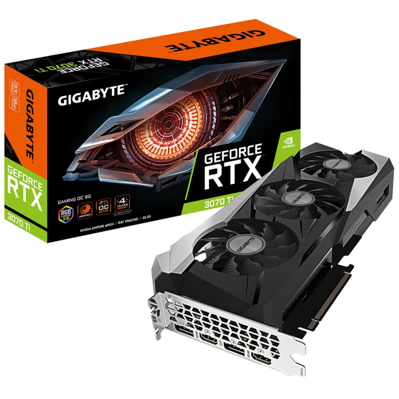 Видеокарта GIGABYTE GeForce RTX 3070 Ti GAMING OC 8Gb (GV-N307TGAMING OC-8GD)