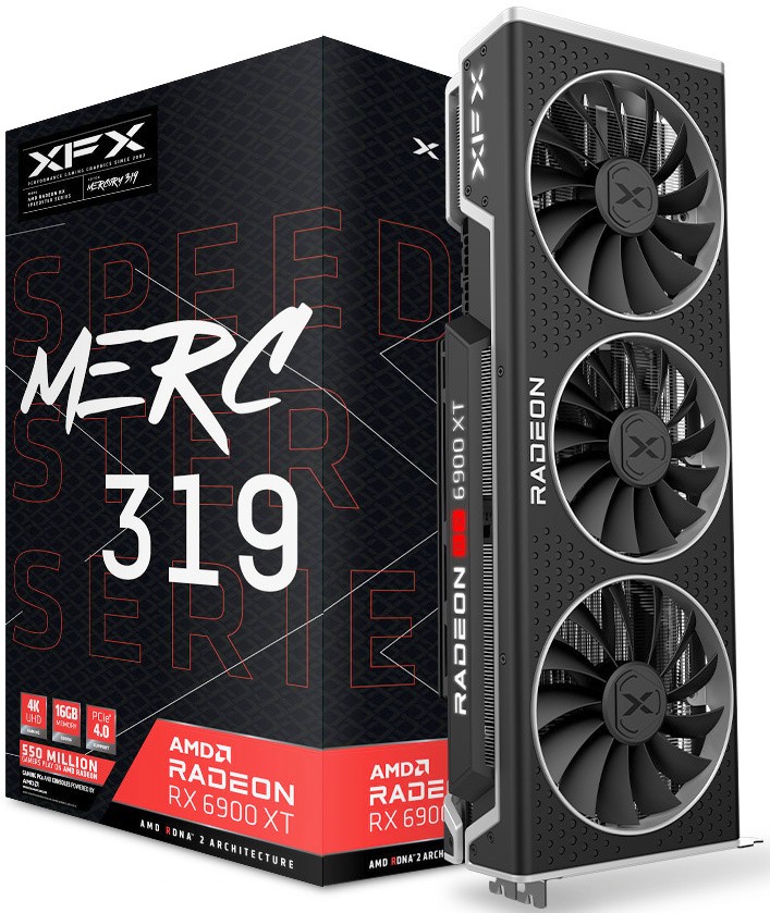 Видеокарта XFX AMD Radeon RX 6900 XT Speedster MERC319 Limited Black 16Gb (RX-69XTACSD9)