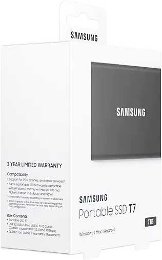 Внешний SSD накопитель Samsung T7 Touch 1Tb (MU-PC1T0T/WW)