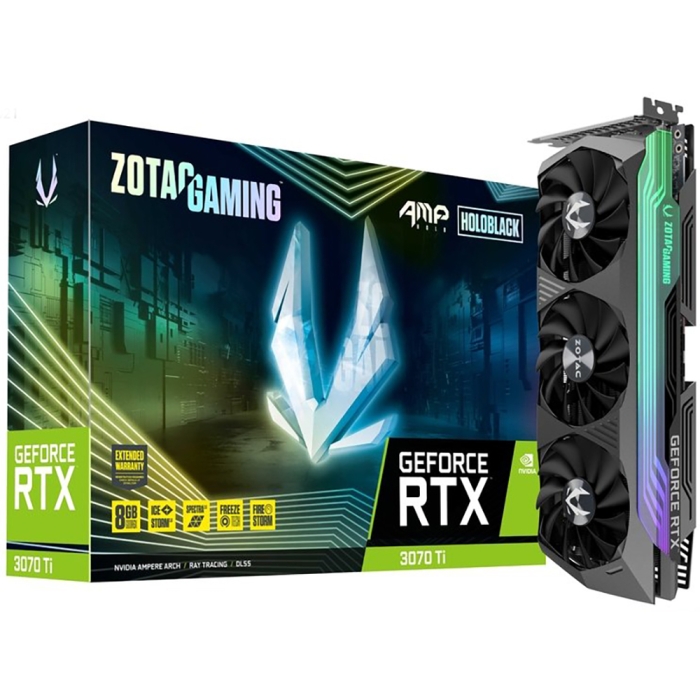 Видеокарта ZOTAC GeForce RTX 3070 Ti AMP EXTREME HOLO 8Gb LHR (ZT-A30710B-10P)