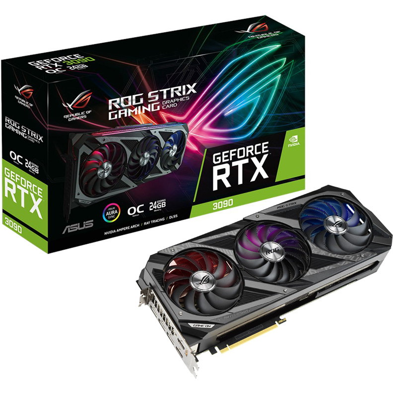 Видеокарта ASUS GeForce RTX 3090 ROG STRIX GAMING OC 24Gb (ROG-STRIX-RTX3090-O24G-GAMING)