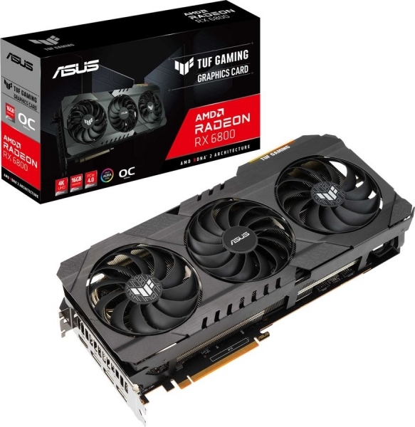 Видеокарта Asus Radeon RX 6800 TUF GAMING OC 16Gb (TUF-RX6800-O16G-GAMING)