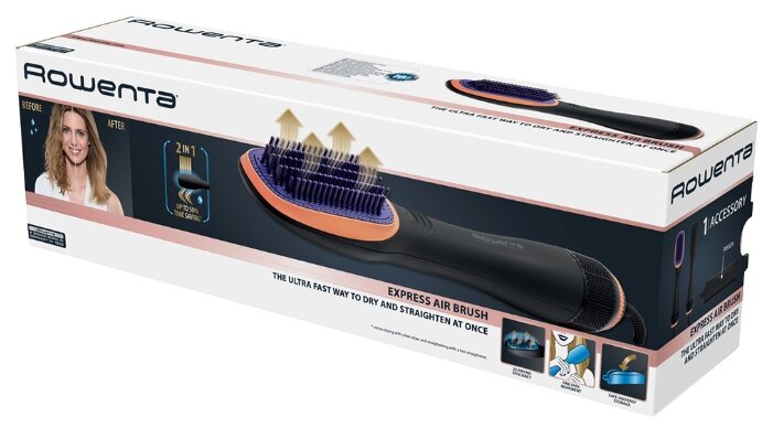 Фен-щетка Rowenta CF 6221 черный